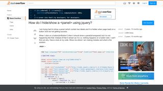 How do I hide/show a  using jquery? - Stack Overflow