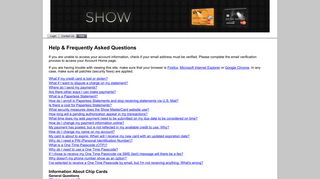 FAQs | Show Mastercard Credit Card