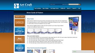 Show Cards & Posters | Art Craft Display