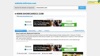 showcardcc.com at WI. Show Credit Card | Mastercard Credit Card