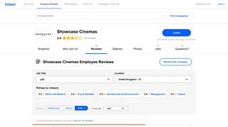 Working at Showcase Cinemas: Employee Reviews | Indeed.co.uk