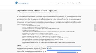 Important Account Feature - Seller Login Link - Showing Suite