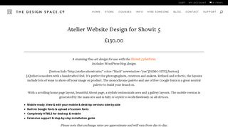 Atelier Website Design for Showit 5 | THE DESIGN SPACE.co
