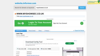 myshowsec.co.uk at WI. Login Page - Website Informer