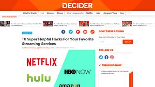 10 Super Helpful Hacks For Your Favorite Streaming Services | Decider