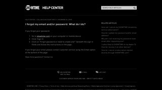 I forgot my email and/or password. What do I do? – HELP CENTER