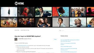 How do I log in to SHOWTIME Anytime? – SHOWTIME