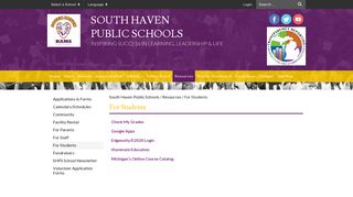 For Students - South Haven Public Schools