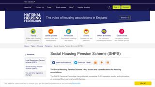 Social Housing Pension Scheme (SHPS) | Pensions | Finance ...