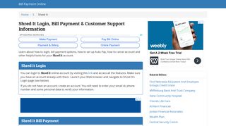 Shred It Login, Bill Payment & Customer Support Information