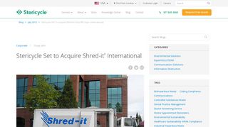 Shred-it Joins Stericycle Family - Stericycle