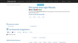 Shri portal tsms login Results For Websites Listing - SiteLinks.Info