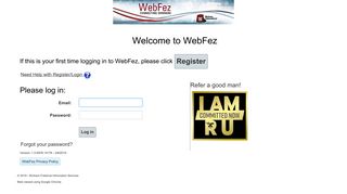 WebFez: Please Log in