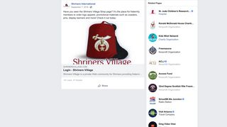 Have you seen the Shriners Village Shop... - Shriners International ...