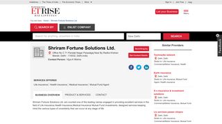 Shriram Fortune Solutions Ltd. - The Economic Times