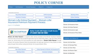 Shriram Life Online Payment Process | Pay SLIC Premium through ...