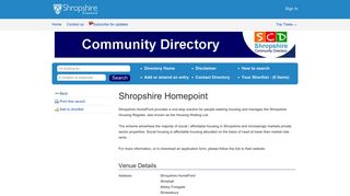 Shropshire Homepoint - Shropshire Community Directory - Shropshire ...