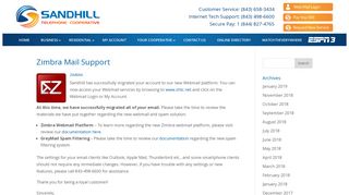Zimbra Mail Support | Sandhill