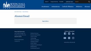 Alumni Email - Seton Hall University