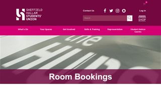 Room Bookings - Sheffield Hallam Students' Union