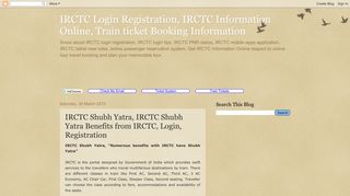 IRCTC Shubh Yatra - IRCTC Login Registration, IRCTC Information ...