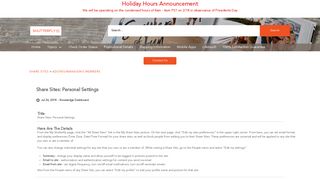 Share Sites: Personal Settings - Shutterfly