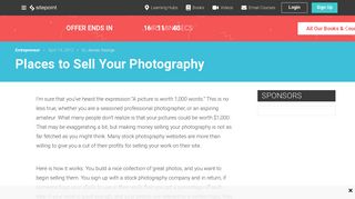 Places to Sell Your Photography — SitePoint