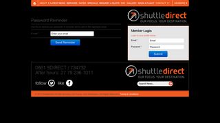 Shuttle Direct - Login Site