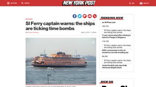 SI Ferry captain warns: the ships are ticking time bombs - New York Post