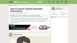 4 Ways to Cancel a Sports Illustrated Subscription - wikiHow