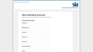 Register for a Personal Account - sia.homeoffice.gov.uk