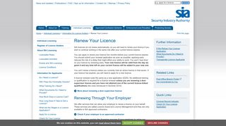 Renew Your Licence - SIA