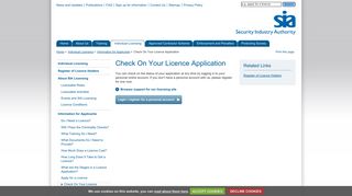 Check On Your Licence Application - SIA