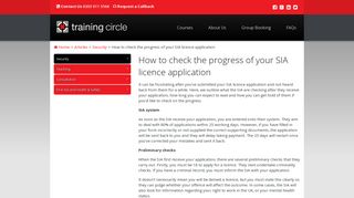How to check the progress of your SIA licence application | The ...