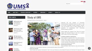 Study at UMS | Universitas Muhammadiyah Surakarta