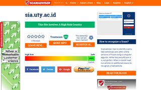 Is sia.uty.ac.id legit and trustworthy - Scamadviser.com