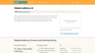 Siakad.unikal.ac.id server and hosting history