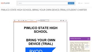 PIMLICO STATE HIGH SCHOOL BRING YOUR OWN DEVICE (TRIAL ...