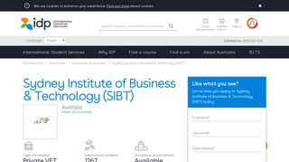 Apply for Sydney Institute of Business & Technology (SIBT) Australia ...