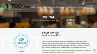 Unique solution for fast-food restaurants:SICOM - Mytec