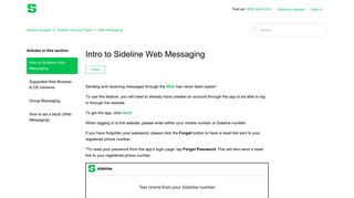 Intro to Sideline Web Messaging – Sideline Support