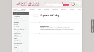 Payment | Choose Beautifully™ - Sidney Thomas