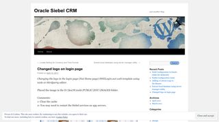 Changed logo on login page | Oracle Siebel CRM