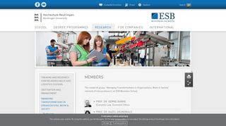 ESB Business School: Professors Managing Transformations in ...