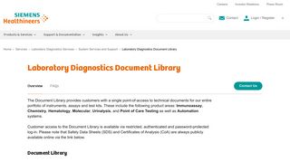 Laboratory Diagnostics Document Library - Siemens Healthineers USA