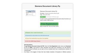Siemens Document Library Pp