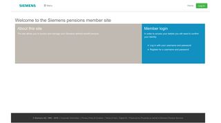 the Siemens pensions member site