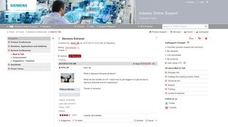 Siemens Extranet - Entries - Forum - Industry Support - Siemens