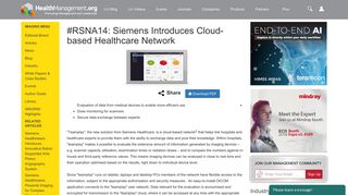 #RSNA14: Siemens Introduces Cloud-based Healthcare Network ...