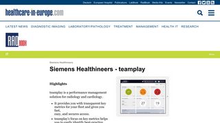 Siemens Healthineers - teamplay on healthcare-in-europe.com